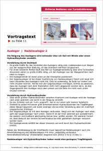 Zusatzmodul: Turmdrehkrane